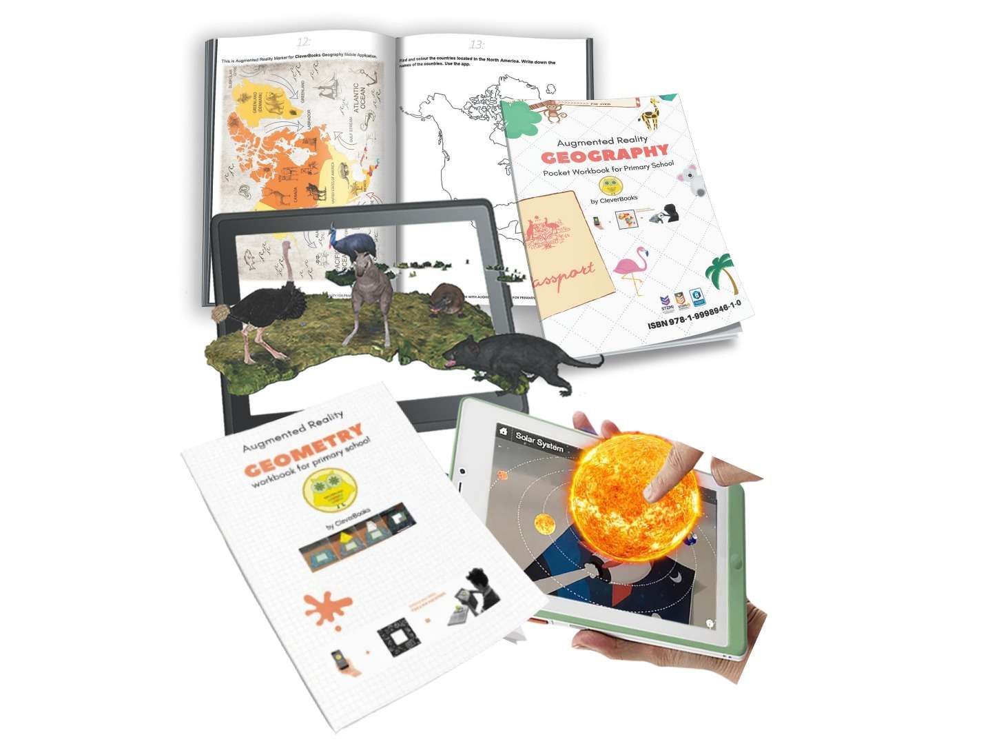 CleverBooks AR workbooks and posters